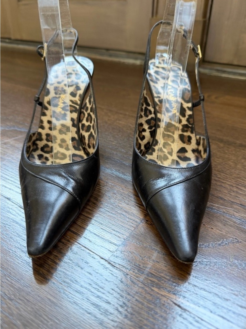 Dolce & Gabbana Sleek Black Slingback Heels